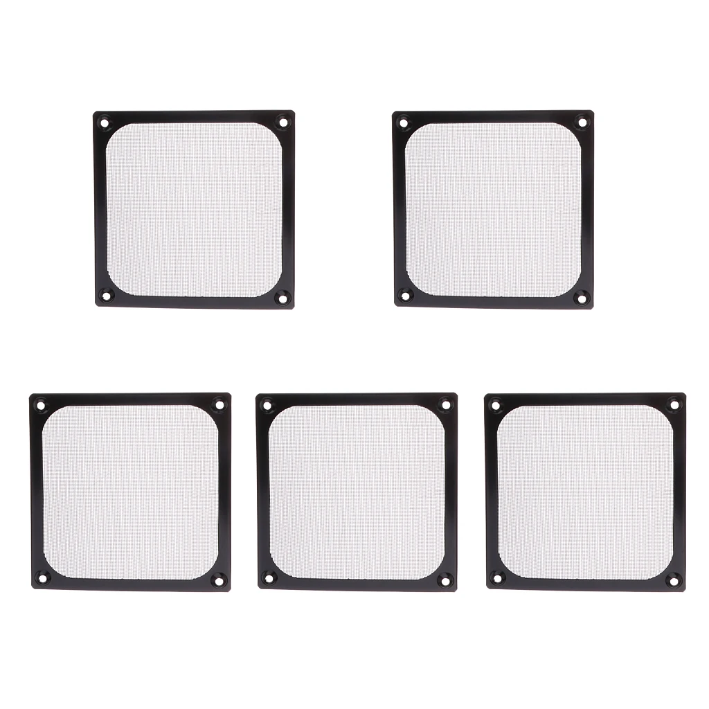 Stainless Mesh Filter Fan 5pcs 120mm Dustproof Case Fan Dust Filter Guard Grill Protector Cover for PC
