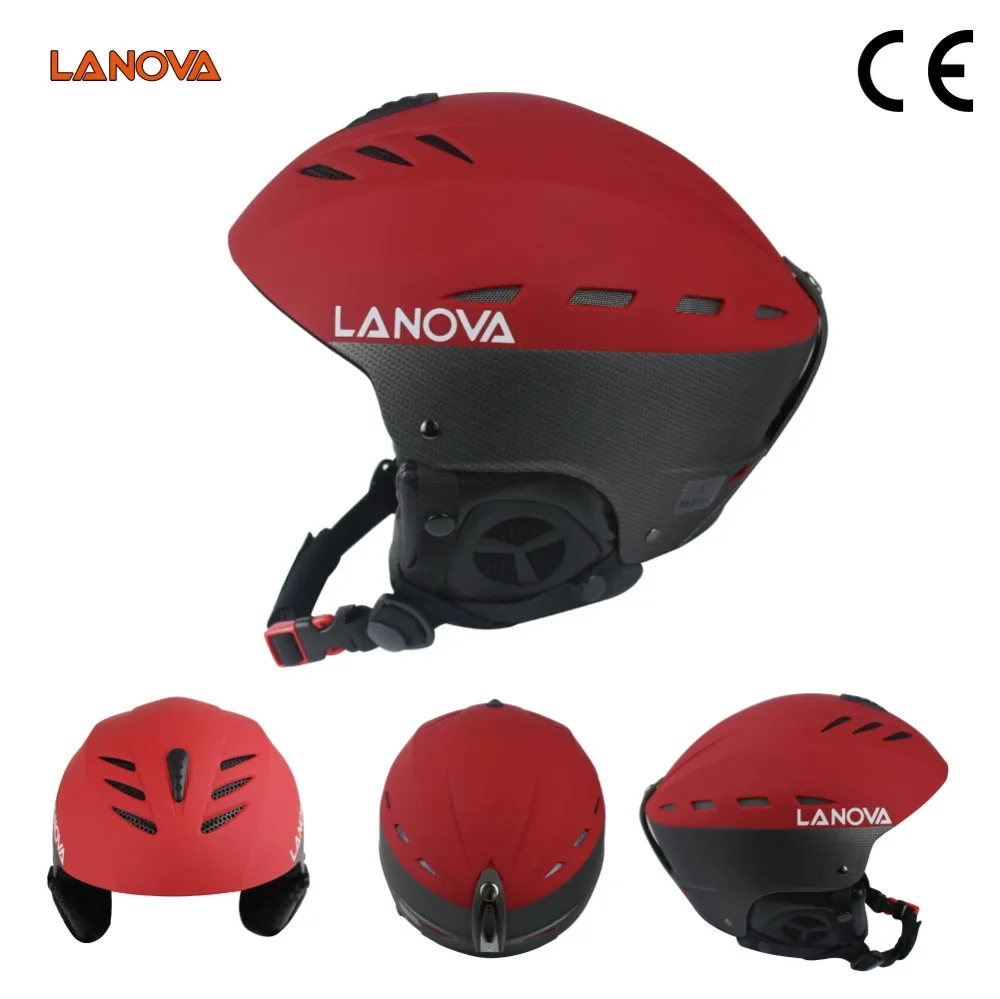 LANOVA, фирменный Красный Профессиональный лыжный шлем, для взрослых, лыжный шлем, для катания на коньках, скейтборде, многоцветные шлемы для снежных видов спорта, Размеры M/L