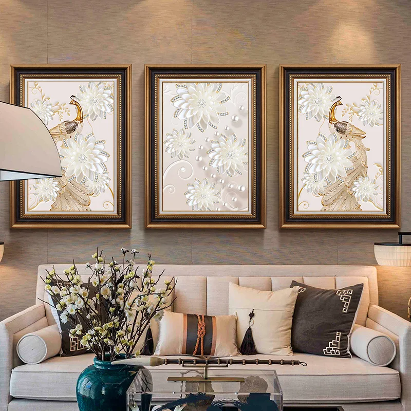 Beste 5d Diamant Schilderij Witte Pauw Dier Diamant Borduren Kruissteek Vol Strass Pakket Mozaïek Gift Voor Livingroom