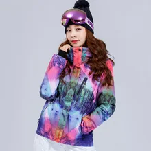 Gsou Snow Новая женская лыжная куртка, Женская лыжная куртка, куртка для походов и кемпинга, куртка для сноуборда, зимнее термопальто