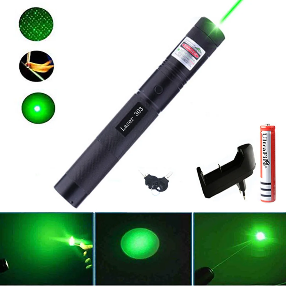 

Hunting Green purple red laser pointer Laser Sight hight 10000m 532nm Powerful Adjustable Focus Lazer with Burning laser 303