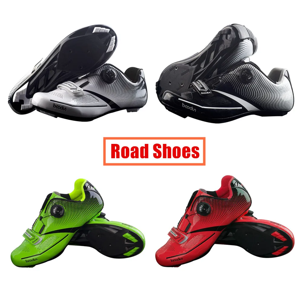 Zapatos de ciclismo BOODUN para hombre, zapatos de bicicleta de carretera, zapatos de bicicleta de montaña, zapatos de ciclismo reflectantes, zapatillas de carreras de triatlón