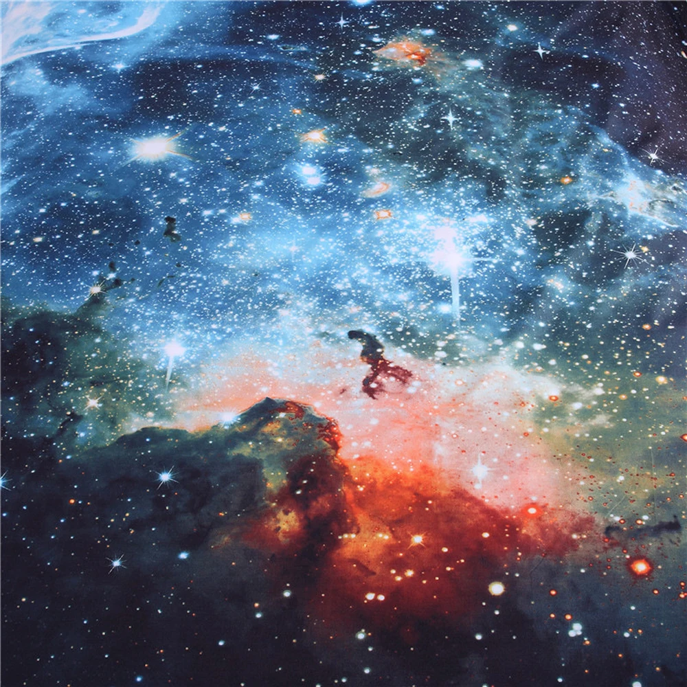 اتجاهات الموضة غالاكسي سماء نجمية بوي نوم غطاء لحاف غطاء سرير مجموعة 50% القطن 50% البوليستر رد الفعل الصباغة طقم سرير