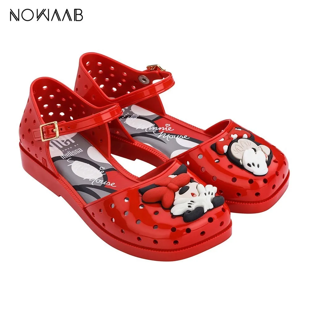 

Mini Melissa Mel Furadinha Minnie 2019 Original Girl Jelly Sandals Kids Sandals Children Beach Shoes Non-slip Toddler Shoes