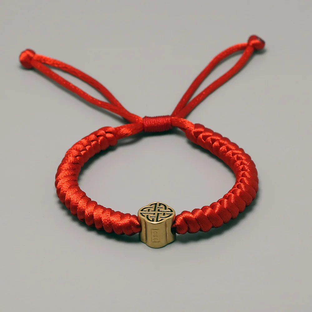Handmade Braided Red Rope Bracelets Traditional Ethnic Chinese Knots