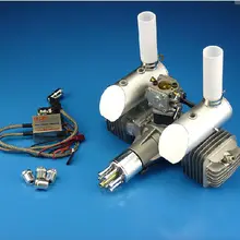 DLE111 111cc двойной бензиновый двигатель с электронным зажиганием и глушителем для RC самолета