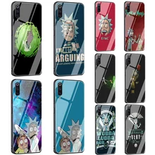 Чехол Rick And Morty из закаленного стекла TPU для Xiaomi 8 Lite A1 A2 9 Redmi Note 5 6 7 Pro 6A 4X POCOPHONE F1