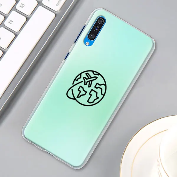 07 Путешествовать по всему миру бумага Самолет чехол КРЫШКА ДЛЯ samsung Galaxy A30 A40 A50 A70 A6 A8 плюс A7 A9 M30 чехол для телефона Coque - Цвет: 07