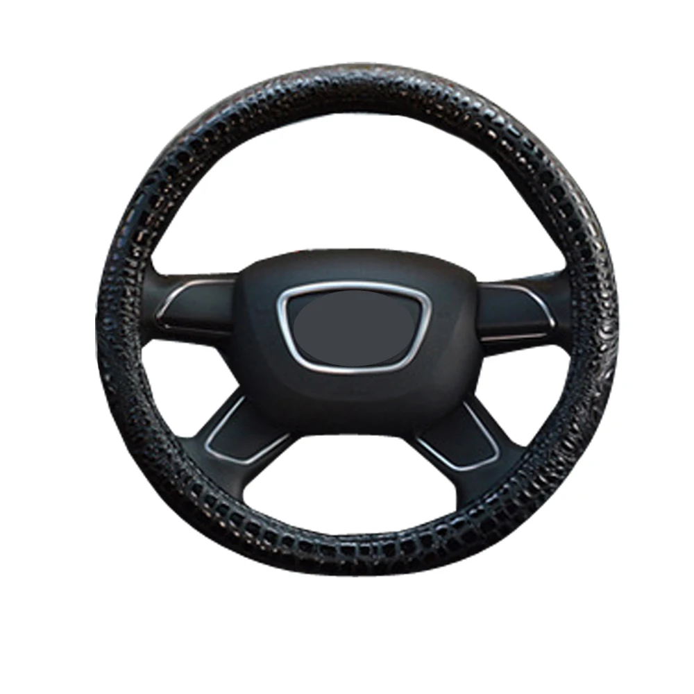 Чехол рулевого колеса автомобиля стерео Личность Мода Крокодил зерна дизайн рулевого колеса Чехлы в автомобиль для 37 см 38 см