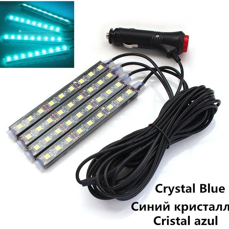 4 шт. 9SMD 5050 белый желтый синий зеленый красный Автомобильный светодиодный