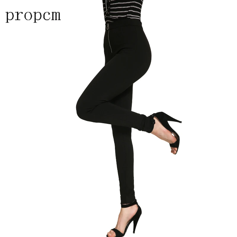 Women Fashion Long Pants Full Length Slim Pencil Pants Solid Spring