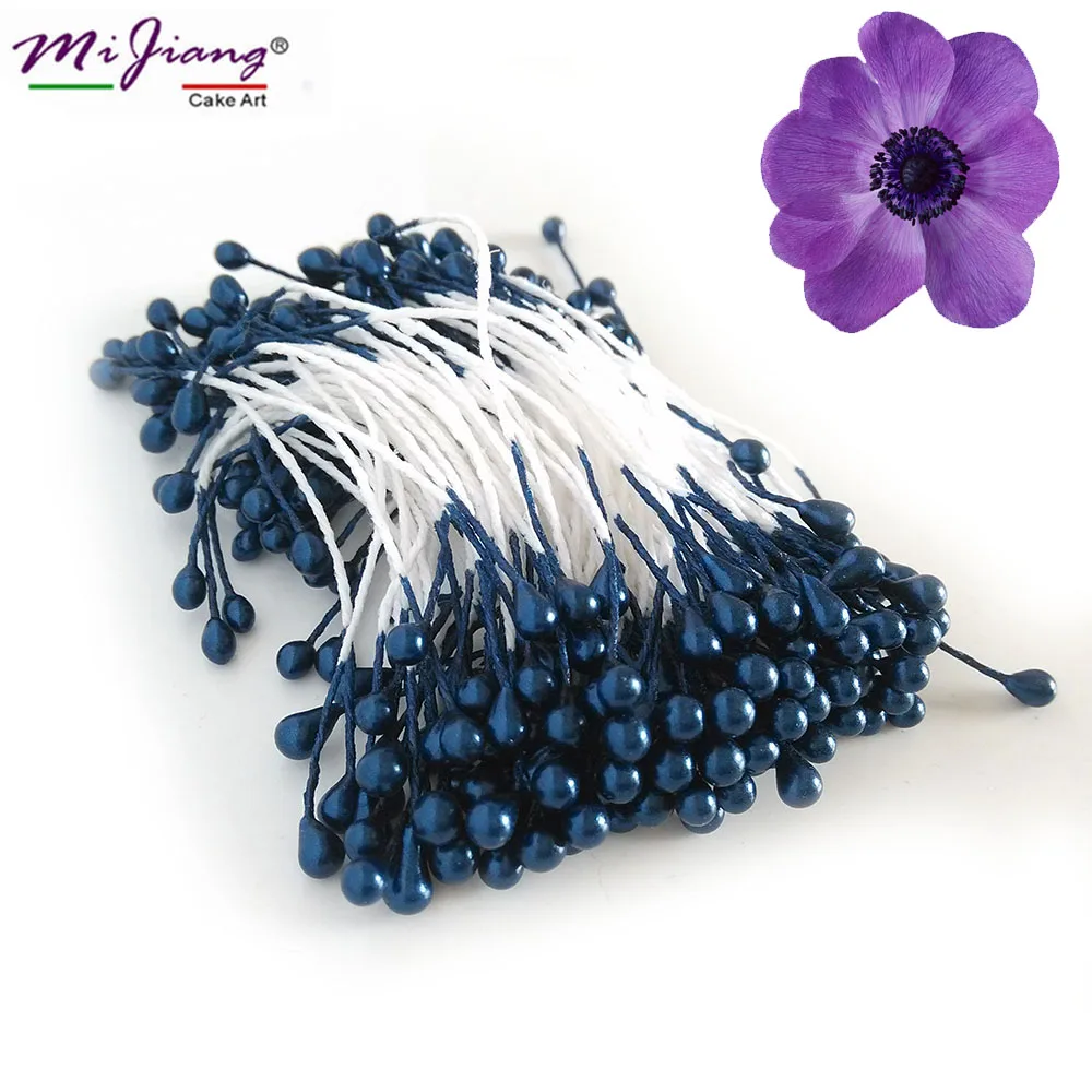 

Artificial Simulation Flower Core Dark Blue DIY Fondant Sugar Paste Flower Stamen Petal Modeling tool For Cake Decorating Mold