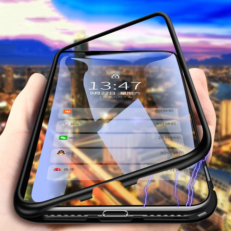 

Magnetic Metal Case On The For Samsung Galaxy S7 S8 S9 Plus Note 9 8 Phone Case Cover For Note9 8 7Edge S8plus Shockproof Case