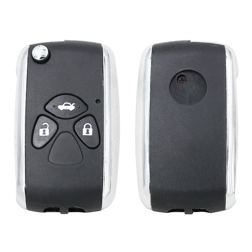 Модифицированный 3 кнопки Складной флип дистанционного ключа оболочки чехол для пластиковая пилочка для ногтей Rav4 Avensis Celica Prado Echo Tarago лезвие toy43