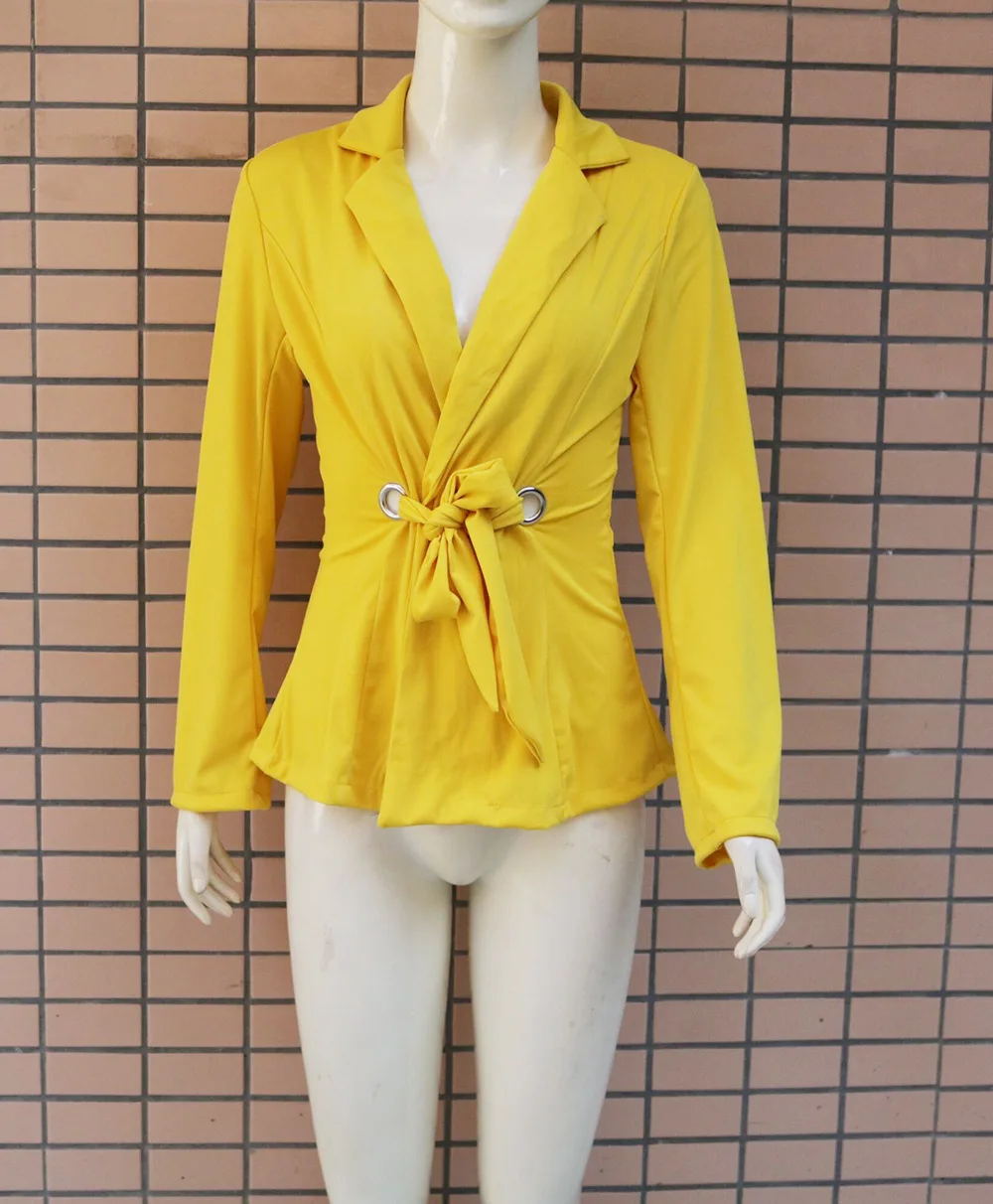 Mr.nut bow tie decorated long-sleeved slim suit jacket new fashion office professional ladies suit