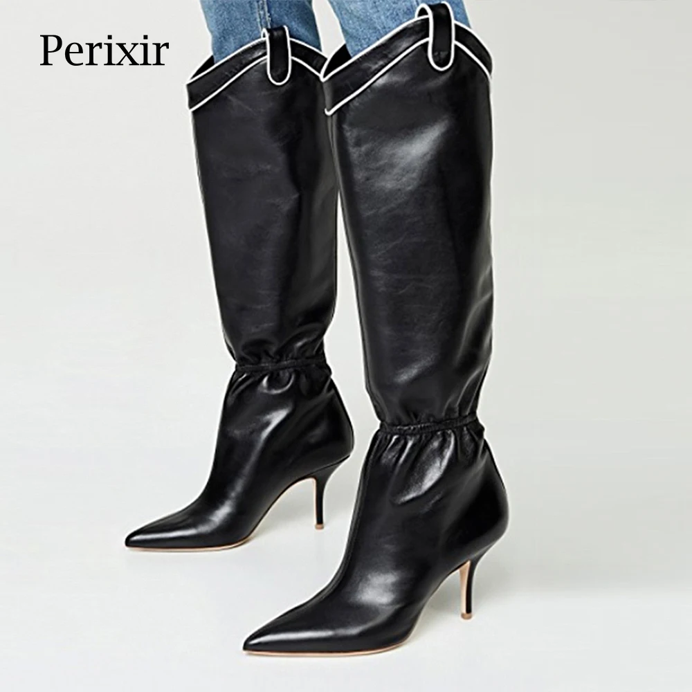 

2019 Autumn Winter New Shoes Women Boots Black Over The Knee Boots Sexy Female Lady Fashion Thigh High Boots Leather Boots Women