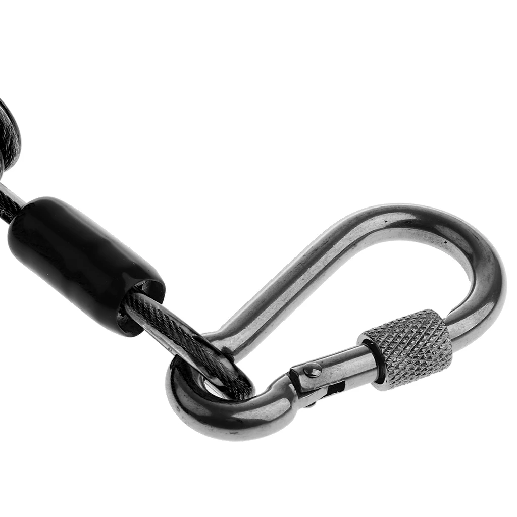 Scuba Diving Dive 10cm Spiral Spring Coil Snap Clip Lanyard Safety Emergency Gear for Outdoor Climbing Underwater Photography