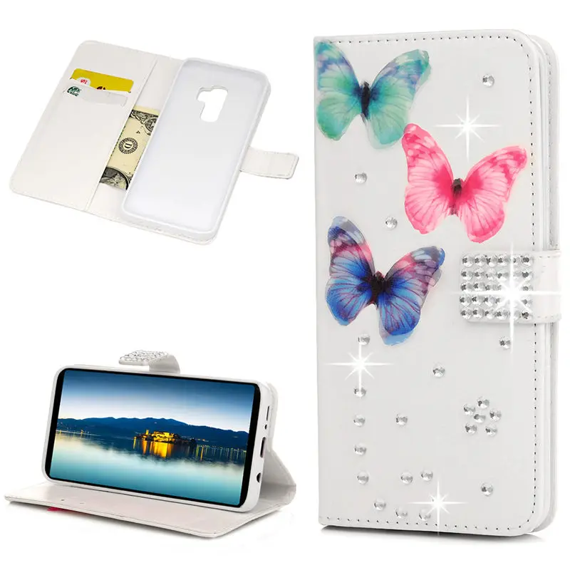 TURATA алмаз кожа флип кошелек чехол для телефона iPhone 5 5S SE 6 S 7 8 Plus X samsung galaxy S7 край S8 S9