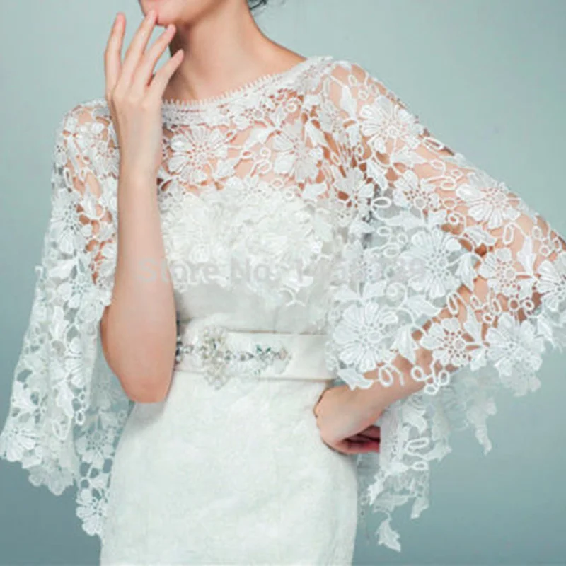 New Fashion Wedding Sleeveless Wraps Top Lace Tulle Shawl Wrap Jackets Stole Shrug Bolero Custom Made Bridal jacket