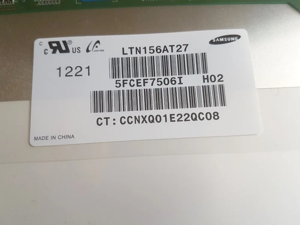

15.6" Lapotp Matrix LTN156AT27-H02 LTN156AT27-H01 LCD Screen LTN156AT27 H02 H01 HD 1366X768 40 Pins Panel Replacement