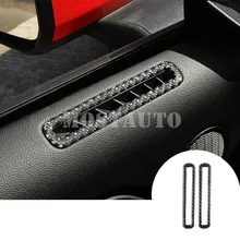 For Ford Mustang Carbon Fiber font b Car b font Door Air Vent Outlet Cover Trim