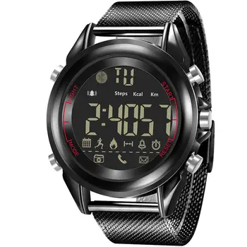 

Fashion Luminous Full Steel Bluetooth Smart Watch Men Digital Clock Pedometer Calories Outdoor Sport Smartwatch Waterproof Black