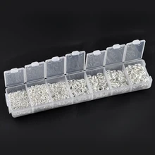 DoreenBeads 1500 шт Серебристый цвет открыт прыжки кольца 8 мм(3/")-3 мм(1/8") смешанные ювелирные изделия фурнитура Аксессуары для DIY ручной работы