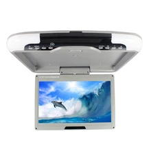 Gran oferta monitor de techo de coche de 13 pulgadas Pantalla de techo cc 12V entrada de vídeo Dual flip down monitor LED pantalla digital SH1308