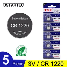 5PCS CR1220 3V Lithium Button Battery BR1220 LM1220 DL1220 CR 1220 L04 Coin Cell Batteries For Watch Remote Toys; 30mAh Battery 5PCS CR1220 3V Lithium Button Battery BR1220 LM1220 DL1220 CR 1220 L04 Coin Cell Batteries For Watch Remote Toys; 30mAh Battery