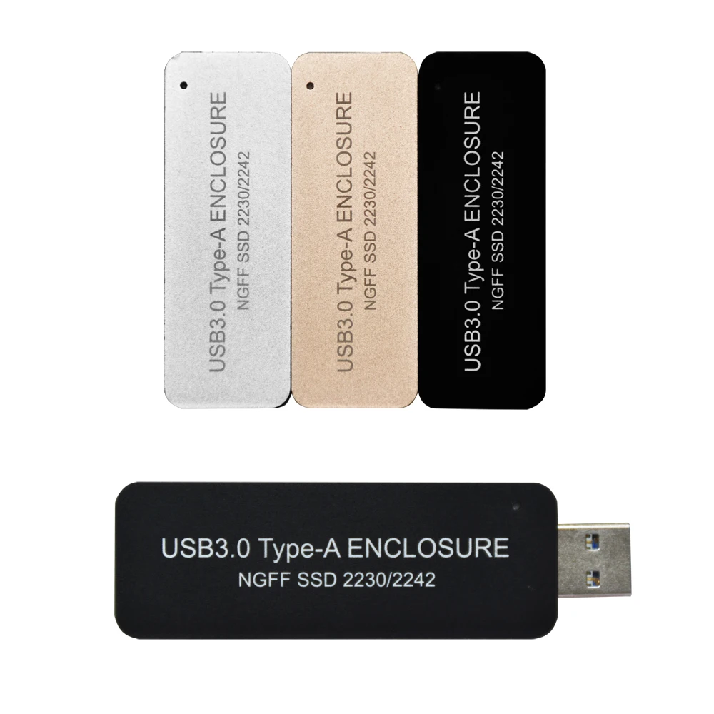 USB 3.0 to M.2 SATA SSD enclosure B+M Key NGFF 2242 Mini Portable Mobile box