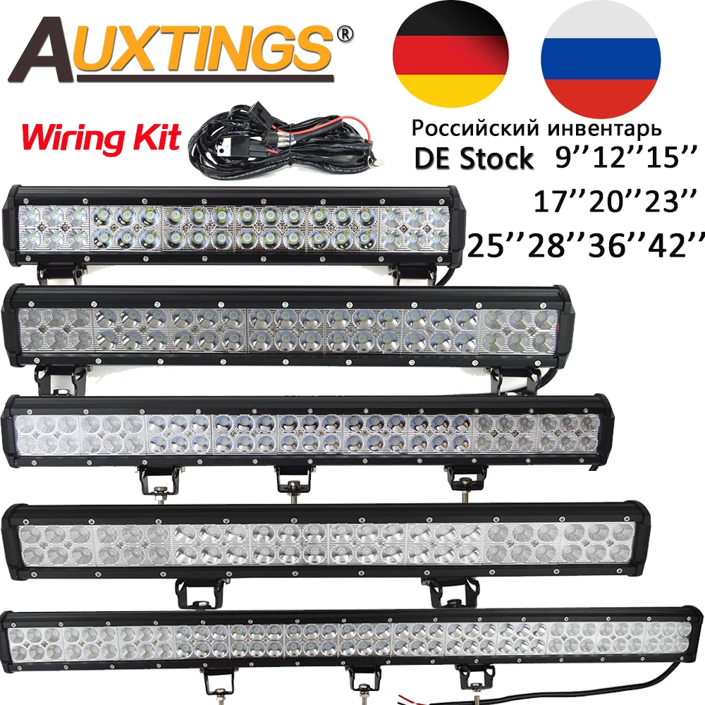 Auxtings 9'' 12'' 15'' 17'' 20'✣'' 25'' 28' 36'' 42'' offroad led light