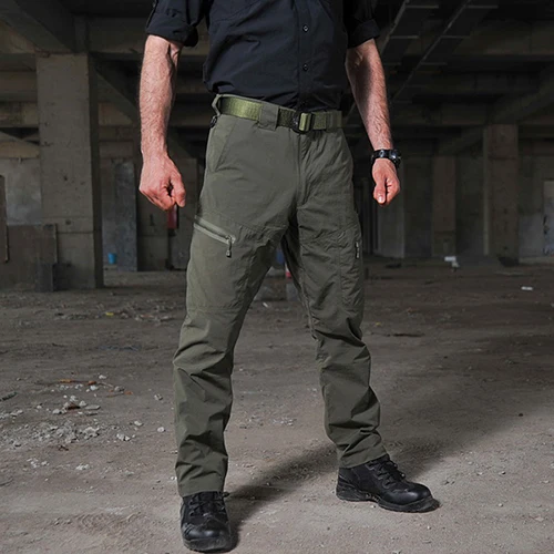 Военные Вентиляторы Тактические мужские уличные брюки карго лето осень водоотталкивающие быстросохнущие брюки Пейнтбол SWAT городские спортивные - Цвет: Army green