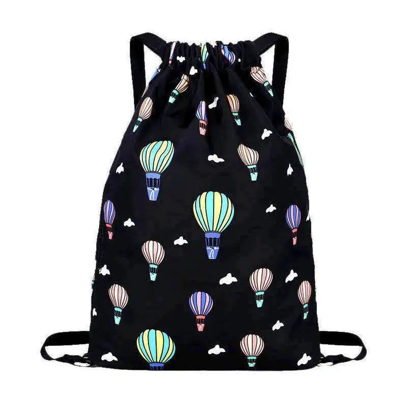 

Waterproof Drawstring Bag, lightweight Sackpack backpack for Men and Women(black)