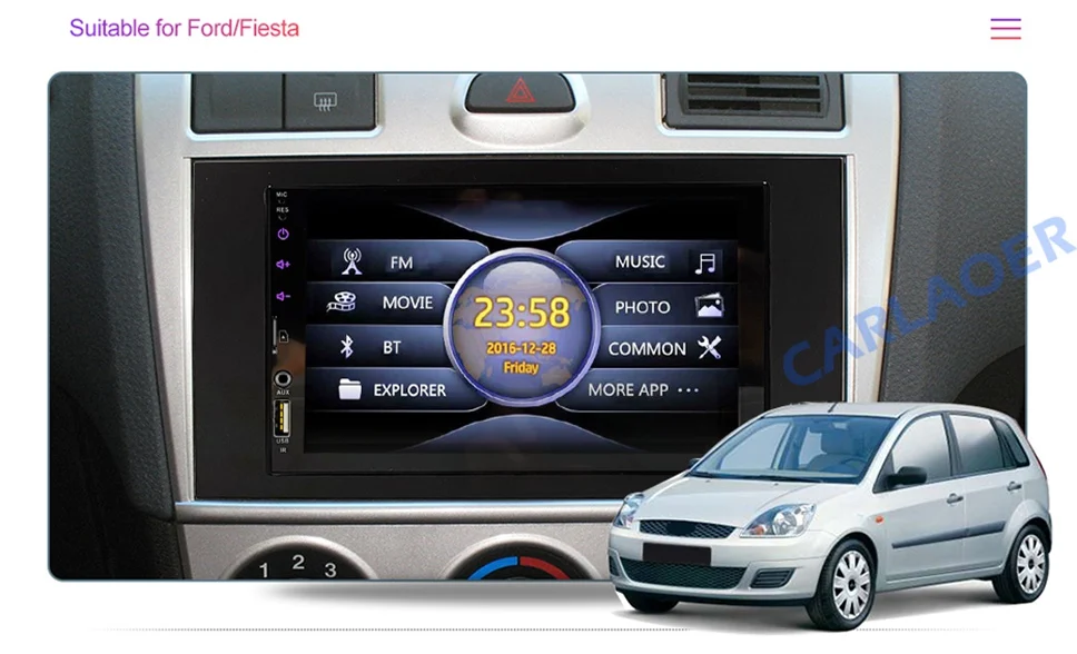 Для Ford Focus 2 Din автомагнитола для C-Max S-Max Fusion Transit Fiesta Mondeo использование 2DIN Автомагнитола Автомобильный мультимедийный MP5 радио плеер