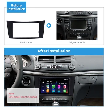 

2 Din Refitting Car Radio Panel Fascia Stereo Frame for Mercedes BENZ E CLASS W211 CD Trim DVD Player Cover Kit Mount Kit Trim