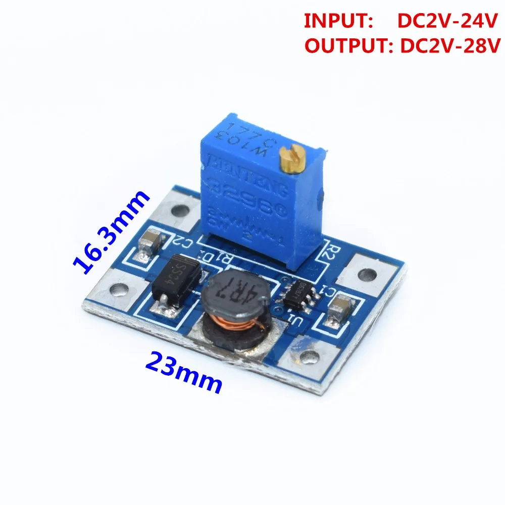 10 шт. D2 24V до 2 28 в 2A DC SX1308 повышающий Регулируемый силовой модуль