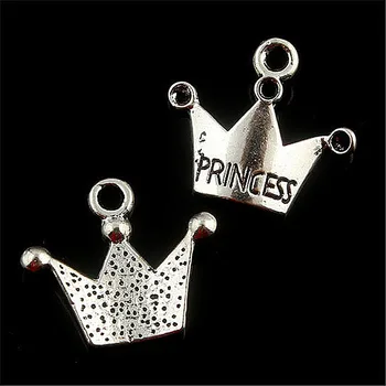 

30pcs New Sale Beautiful Crown Pendant Princess Queen European Pendant Charm Beads DIY Bracelet Necklace Earrings