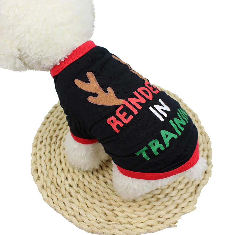 Одежда для маленьких собак, Рождественская Одежда для собак, полиэстер, футболка, костюм для щенка, Рождественская Одежда для собак Китти