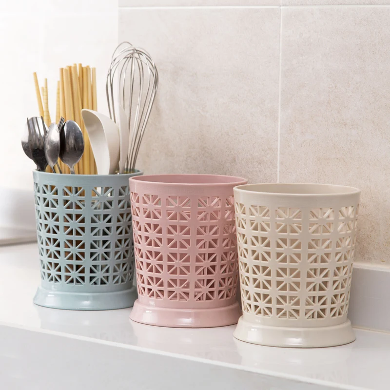 الجوف استنزاف عيدان قفص المنزلية البلاستيك عيدان رف المطبخ ملعقة تخزين الرف عيدان قفص