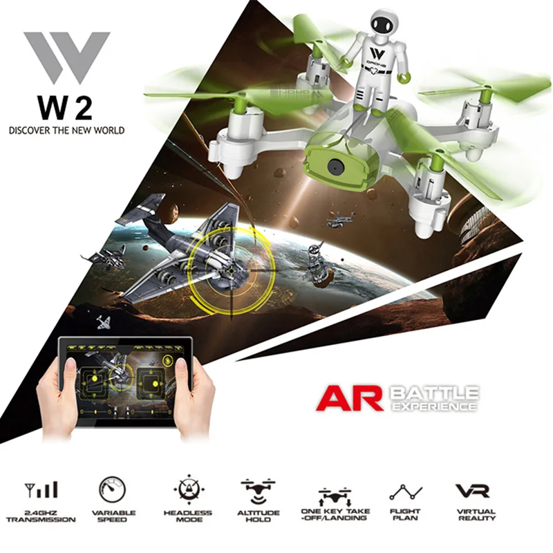 

Attop W2C RC Drone With Camera HD Recording 2018 New Radio Control RC Helicopters Headless Mode Remote Control Quadcopter Drons