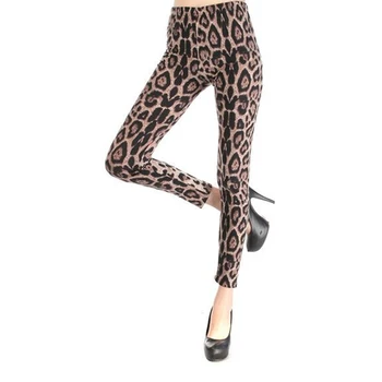 

2019 Sexy Women Fashion Leopard Printed leggings Women Fashion Slim High Waist Leggings Ankle-length Elastic Leggings mujer