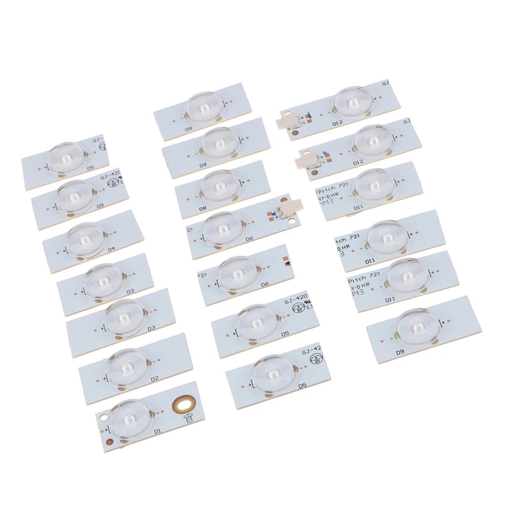 20Pcs 6V SMD Lamp Beads With Optical Lens Fliter For 32-65 Inch LED TV Repair