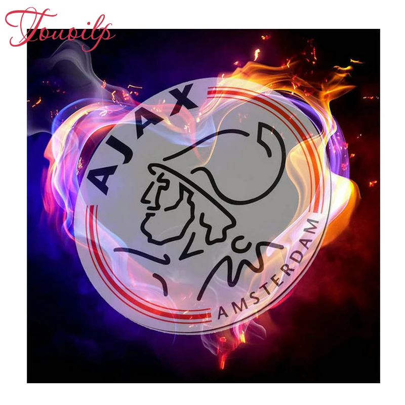 #*Cheap 5d diy diamond painting AJAX team badge football picture diamond picture full round square diamond embroidery cross stitch AJAX