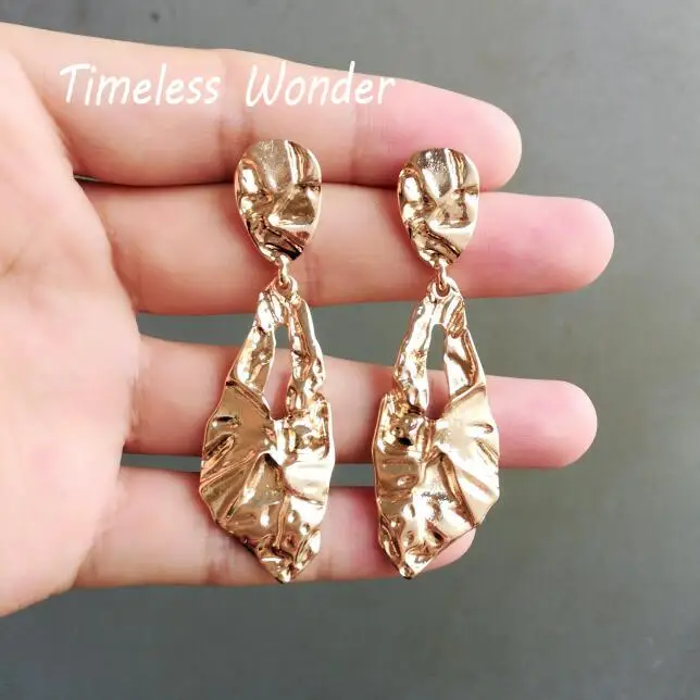 

Timeless Wonder New Cutout Geo Stud Statement Earrings Women Jewelry Party Gown Top Unique Punk Stunning Gothic Ins Trendy 4438