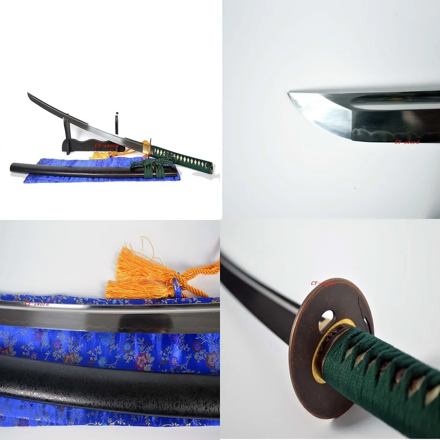 

Battle Ready Handforged Japanese Katana High Quality Alloy Tsuba Sword Clay Tempered T10 Steel Blade Full Tang Blade Real Yokote