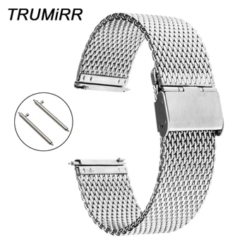

20mm Milanese Watch Band Quick Release for Samsung Gear S2 Classic (SM-R7320) Pebble Time Round Stainless Steel Strap Bracelet