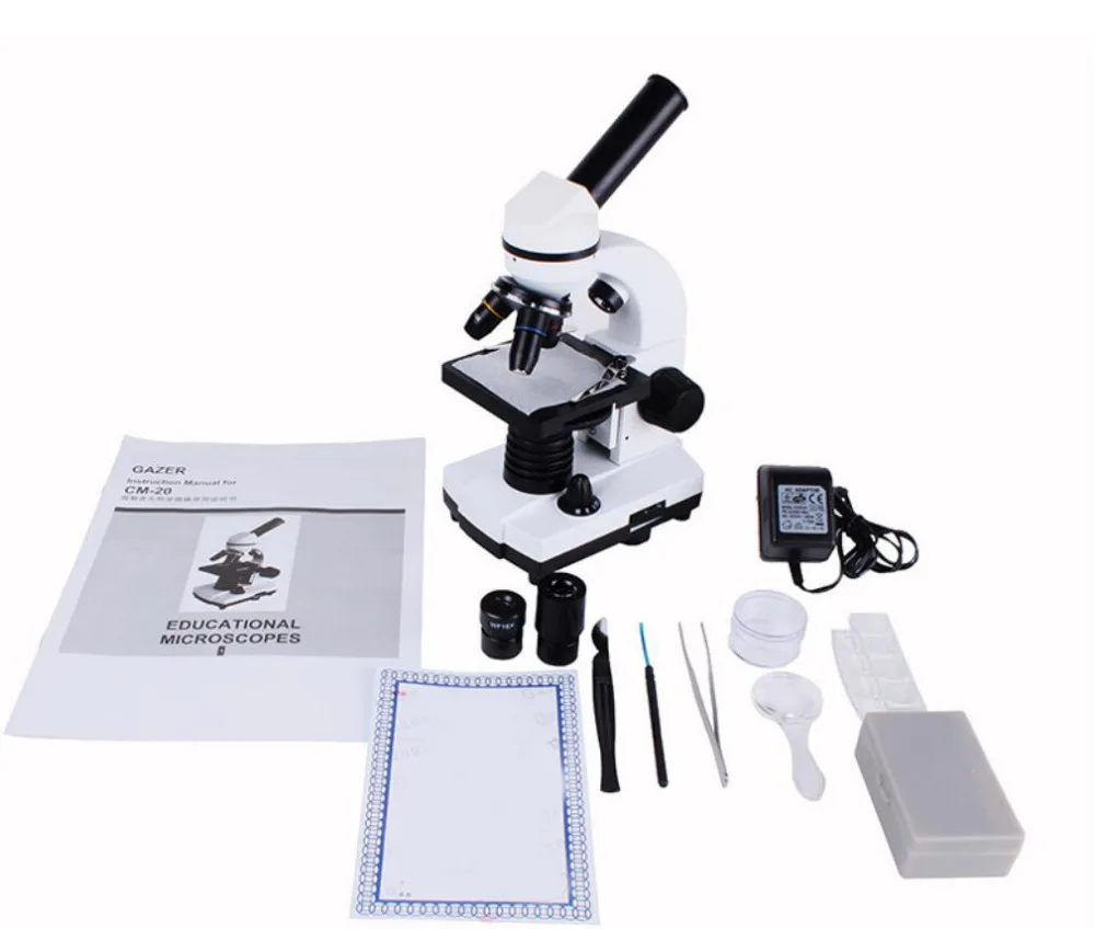 New Microscope Kit Lab 40X 640X Home School Educational Toy Gift