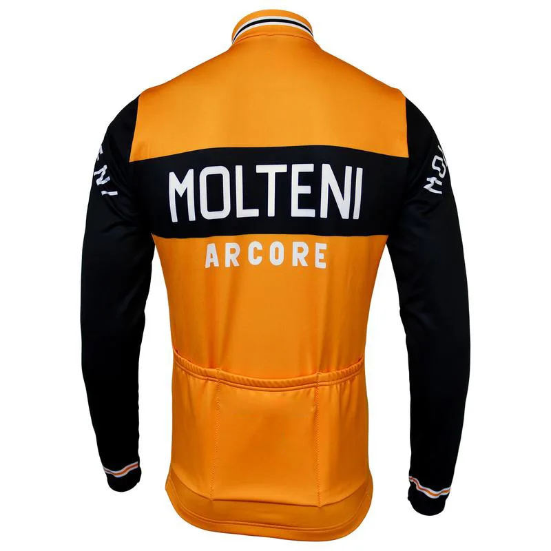 MOLTENI с длинным рукавом Велоспорт Джерси зимний флис и без флиса ropa Ciclismo велосипедная одежда для горного велосипеда Джерси