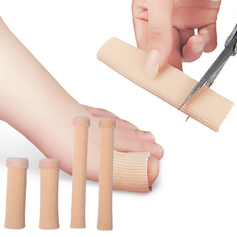 

15CM Fabric Gel Tube Cushion Corns Calluses Toe Protector Hallux Valgus Orthopedics Bunion Guard Fingers Separator Divider