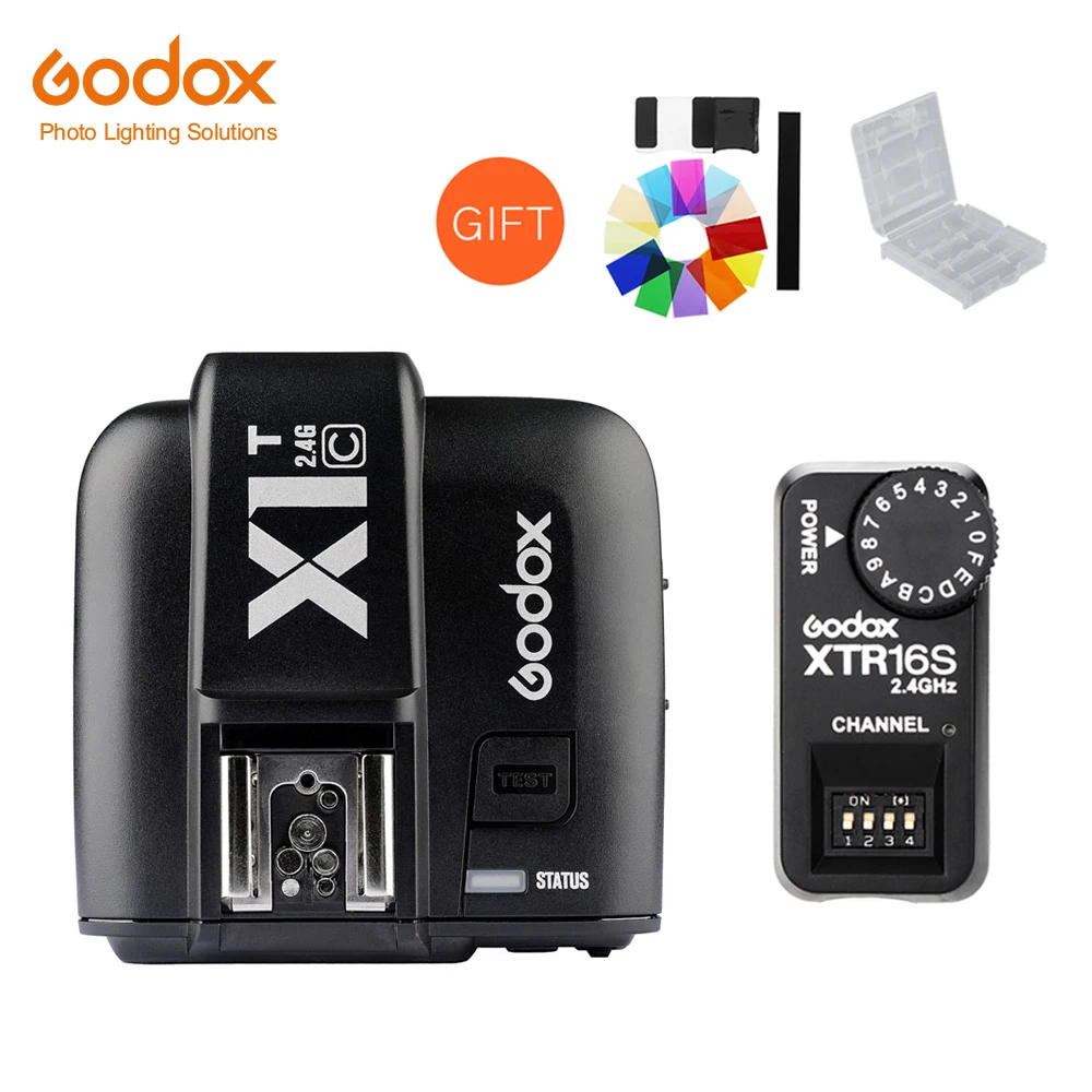 Godox XTR 16S беспроводной 2 4G контроль мощности флэш приемники + X1T C TTL передатчик для